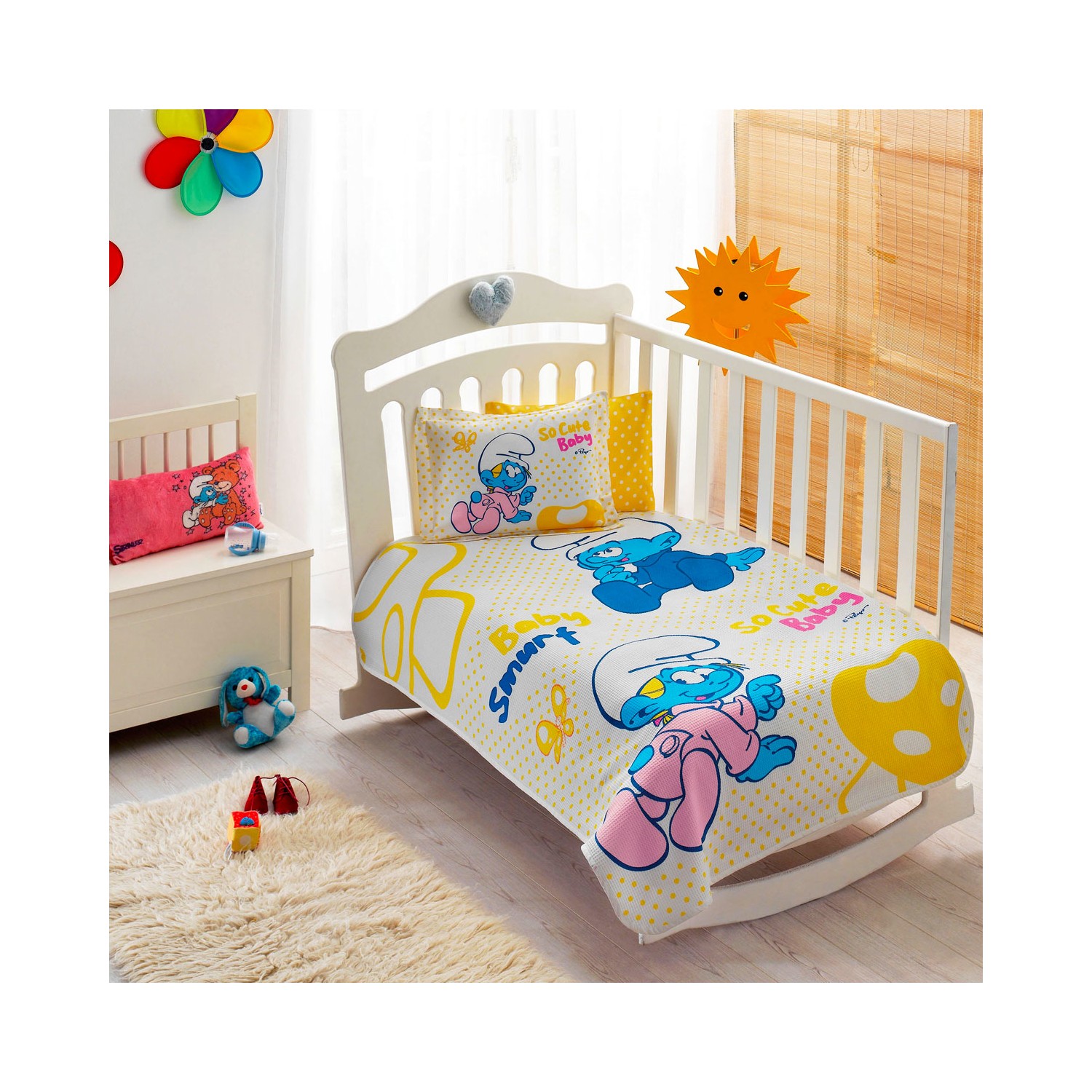 Taç Şirinler Summer Lisanslı Bebek Pike Takımı Fiyatı