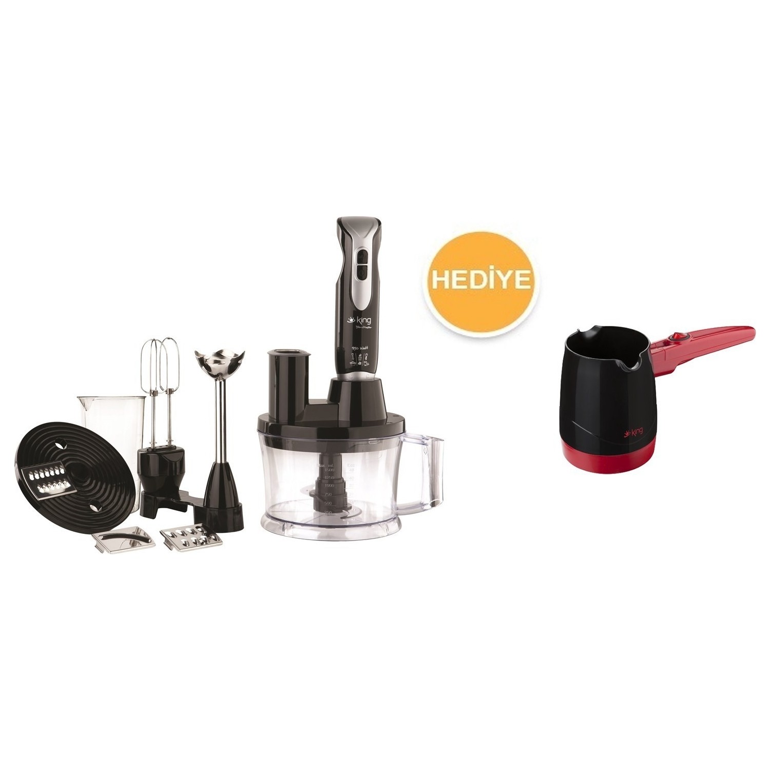 King P 957 Mutfak Robotu + Eco Kahve Makinesi Fiyatı
