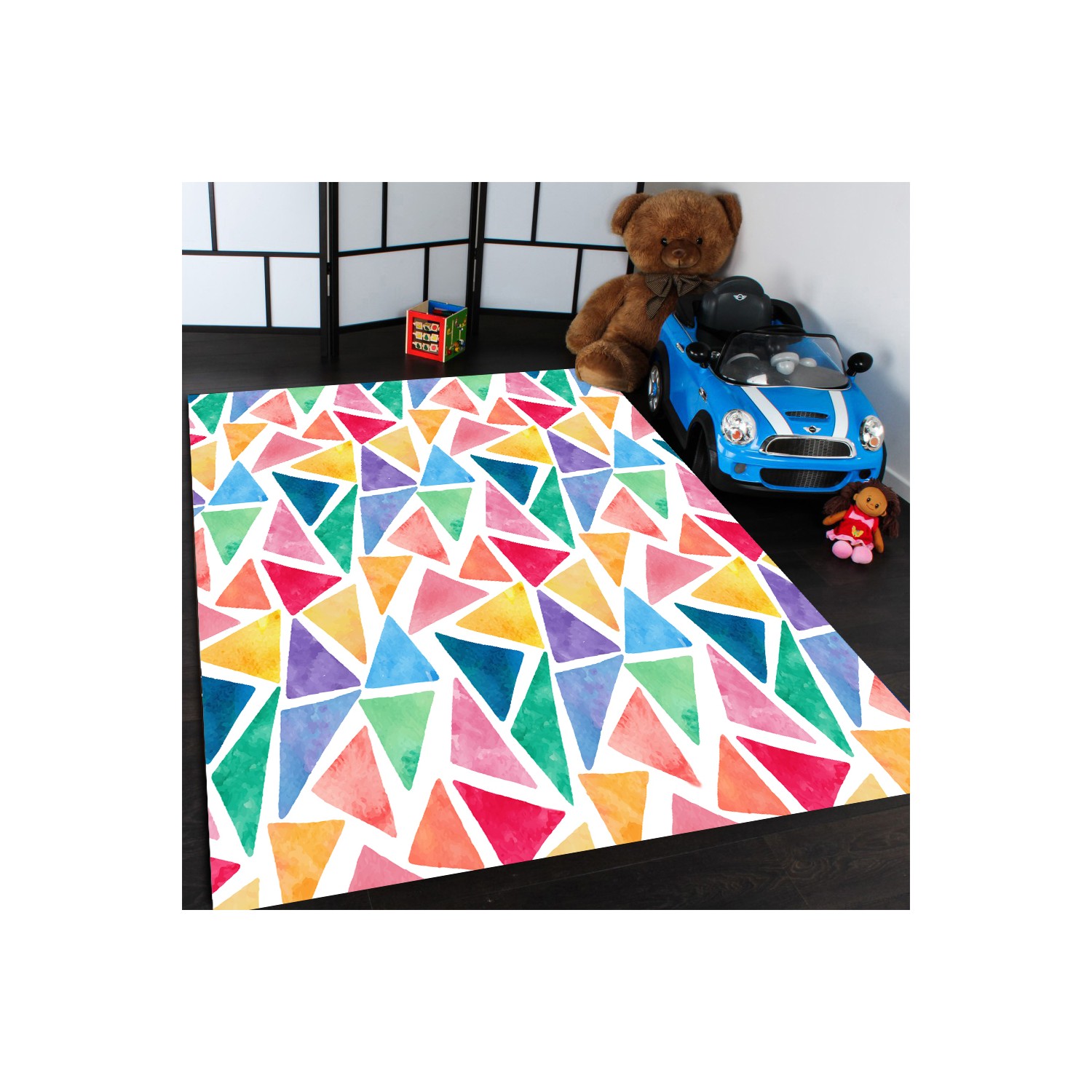 Caprice Renkli Üçgenler Çocuk Odası Halıları Fiyatı