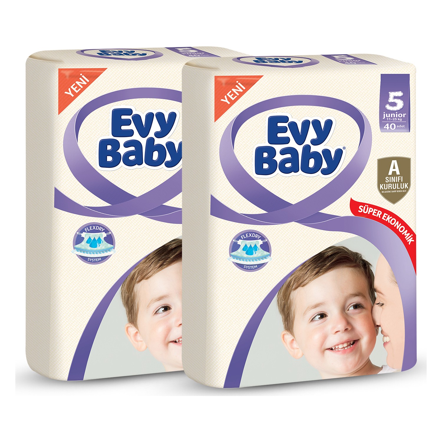 Evy Baby Bebek Bezi Junior 5 Beden Dev Fırsat Aylık Paket