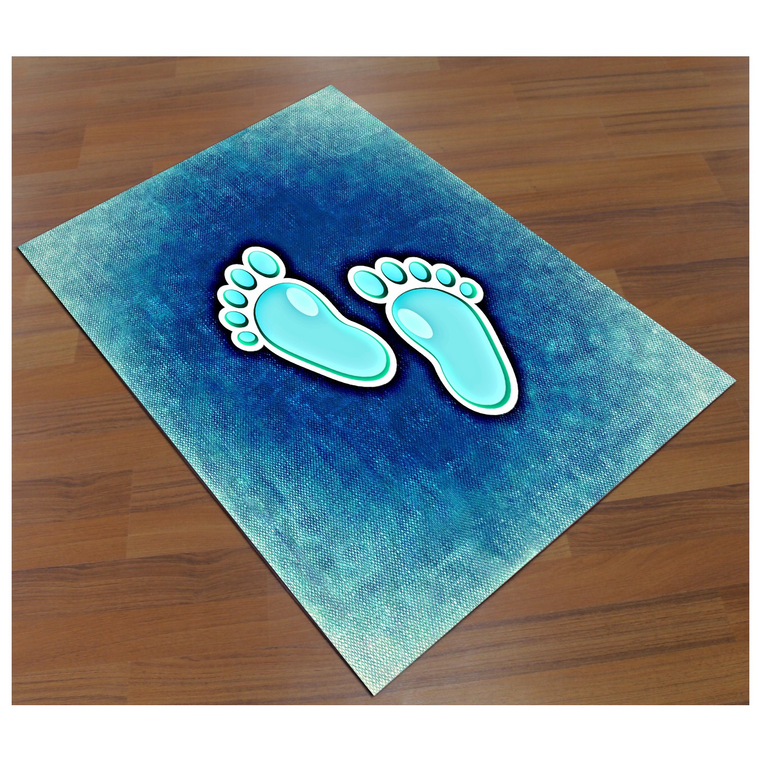 Consept Home 5104 Bebek Ayak İzi Mavi Antialerjik 3D Çocuk