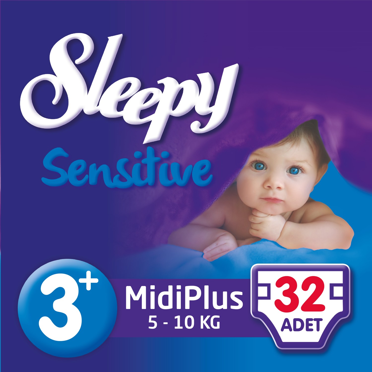 Sleepy Sensitive Bebek Bezi 3+ Beden Midi Plus Jumbo Paket Fiyatı