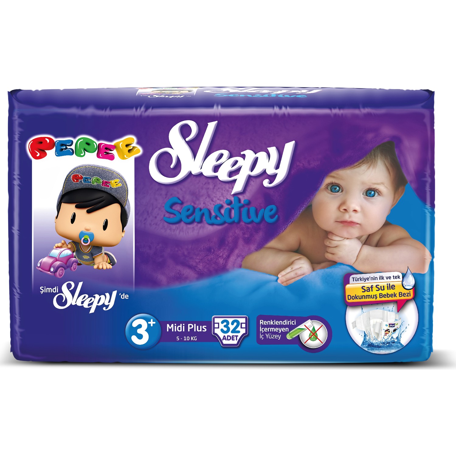 Sleepy Sensitive Bebek Bezi 3+ Beden Midi Plus Jumbo Paket