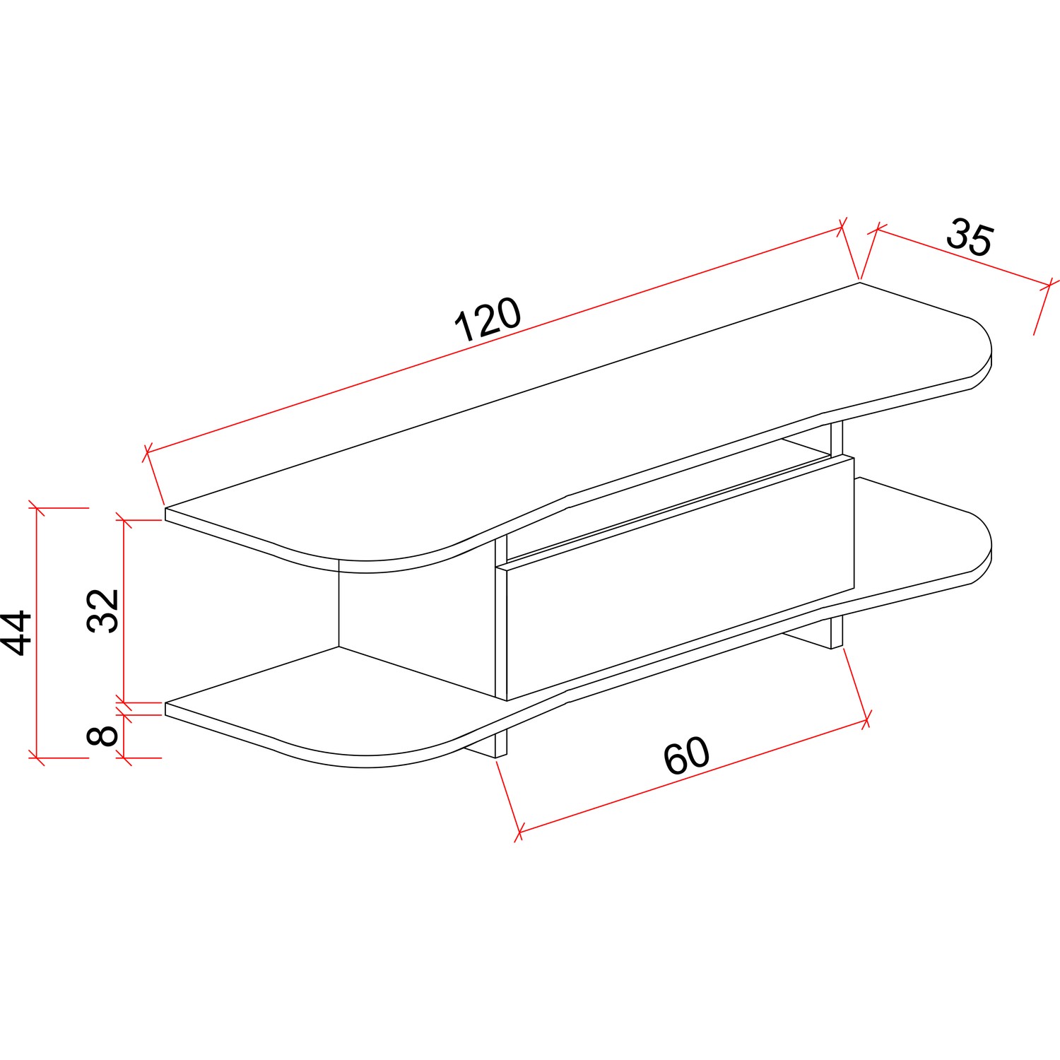 Ankara Mobilya Kelebek Beyaz 120 Cm Tv Sehpası Fiyatı