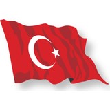 Oracal Kırmızı Türk Bayrağı Sticker 20 x 15 x m