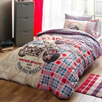 Tac Vintage Tek Kisilik Uyku Seti Lacivert Fiyati