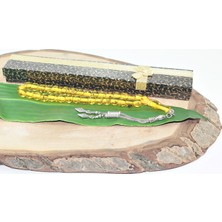 Rd Ekoavm Çift Püskül Karo  Uçlu Küre Kesim 8 mm Tesbih Karınca Fosilli Akrilik Tespih Rdt2066