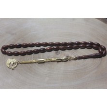 Rd Ekoavm Tek Püskül Bozkurt Uçlu Altın Kaplama Arpa Kesim 6 mm Kuka Tespih Rdt1220