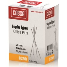 Cassa 8290 28 mm Toplu İğne 250 Gr Kolay İğnelenebilir Ofis Kullanımı İçin
