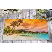 Olunca Olunca Deniz Kenarı Tasarım Kapı Önü ve Ev İçi Paspas 45x75 cm