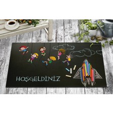 Olunca Olunca Kara Tahta Tasarım Kapı Önü ve Ev İçi Paspas 45x75 cm