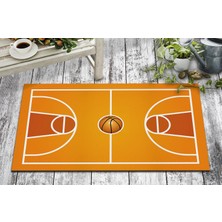 Olunca Olunca Basketbol Tasarım Kapı Önü ve Ev İçi Paspas 45x75 cm