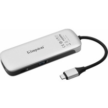 Kingston Nucleum Macbook HDMI+ USB 3.1 + USB-C + MicroSD +  USB 3.1 + USB-C Apple Dönüştürücü (C-HUBC1-SR-EN)