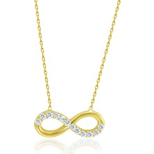 Lilarote Taşlı Sonsuzluk Altın Kolye