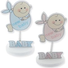 Mutlu Adım New Baby Sticker Ahşap Bebek Notluk 12 Adet