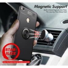 Case 4U Xiaomi Mi Max 2 Kılıf Yüzüklü Darbeye Dayanıklı (Mıknatıslı Araç Tutucu Uyumlu) Lacivert