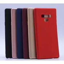 Case 4U Samsung Galaxy Note 9 Kılıf Klasik Mat Renkli Yumuşak Premier Silikon Altın