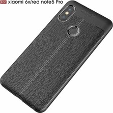 Case 4U Xiaomi Mi 6X Kılıf Rugan Armor Deri Görünümlü Yüksek Kalite Silikon Niss - Gri