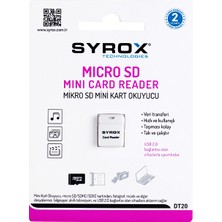 Syrox Micro Sd Mini Kart Okuyucu Dt-20