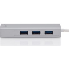 Digitus DA-70255 3 Port USB 3.0 Type C Hub With Gigabit Ethernet