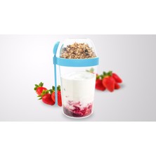 Poppard Capsule 450 ML + 100 ML  Granola Atıştırmalık Kabı - Pembe