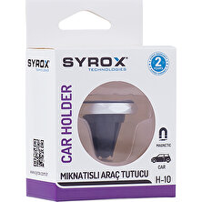 Syrox H-10 Araç İçi Mıknatıslı Telefon Tutacağı - Gümüş