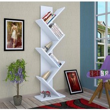 Moonlıfe Tree Dekoratif Kitaplık Beyaz