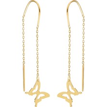 Glorria Altın Kelebek Küpe Sv0035