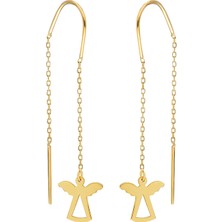 Glorria Altın Melek Küpe