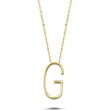 Glorria Altın 3 Boyutlu G Harf Kolye