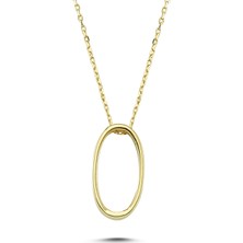 Glorria Altın 3 Boyutlu O Harf Kolye