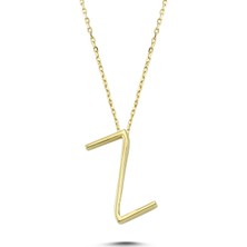 Glorria Altın 3 Boyutlu Z Harf Kolye