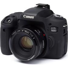 EasyCover Canon 760D Silikon Kılıf ECC760DB (Siyah)