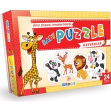 Blue Focus Hayvanlar 24 Parçalı Baby Puzzle
