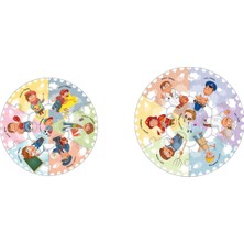 Blue Focus Meslekler Baby Round Puzzle (14 Parça - Bf075)