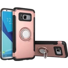 Case 4U Samsung Galaxy S8 Kılıf Yüzüklü Darbeye Dayanıklı Rose Gold(Mıknatıslı Araç Tutucu Uyumlu)*