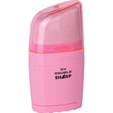 Serve Double Sharp Kalemtraşlı Silgi Pembe