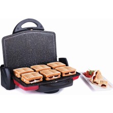 Stilevs Tostzade TM-060 Izgaralı Tost Makinesi Kırmızı