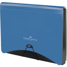 Faber-Castell Körüklü Dosya A7+1 Metalik Mavi