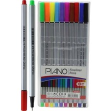 Piano Fineliner Kalem Seti 10 Adet Farklı Renk Seçenekleriyle 0.4 mm Uç