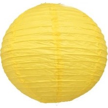 Hobiniyarat Dekoratif Kağıt Fener 25 Cm Sarı