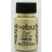 Cadence Dora Metalik Ekstra Simli Parlak Örtücü Boya 159 - Gümüş Altın 50 Ml