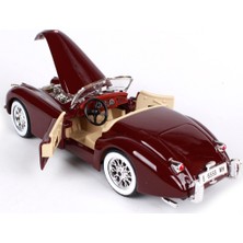 Burago 1/24 Ölçek 1951 Jaguar XK 120 Roadster Klasik Model Araba - Kırmızı