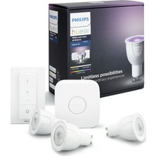 Philips Hue Renkli Akıllı Spot Başlangıç Seti 3'lü Kumandalı GU10
