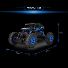 R/C 1:18 Rock Crawler 4x4 WD Uzaktan Kumandalı Araba Buggy Jeep - Mavi