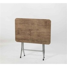 Teknor Ahşap Katlanabilir Antik 60*90 Katlanır Masa