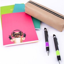 Le Color Leather Penpencil Case Beige