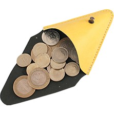 Le Color Leather Coin Case Yellow