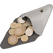 Le Color Leather Coin Case Grey