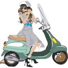 Sticker Master Vespa Girl Motor Sticker Oto Motor Pc Etiket